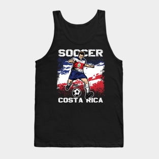 Costa Rica Soccer Futbol Tank Top